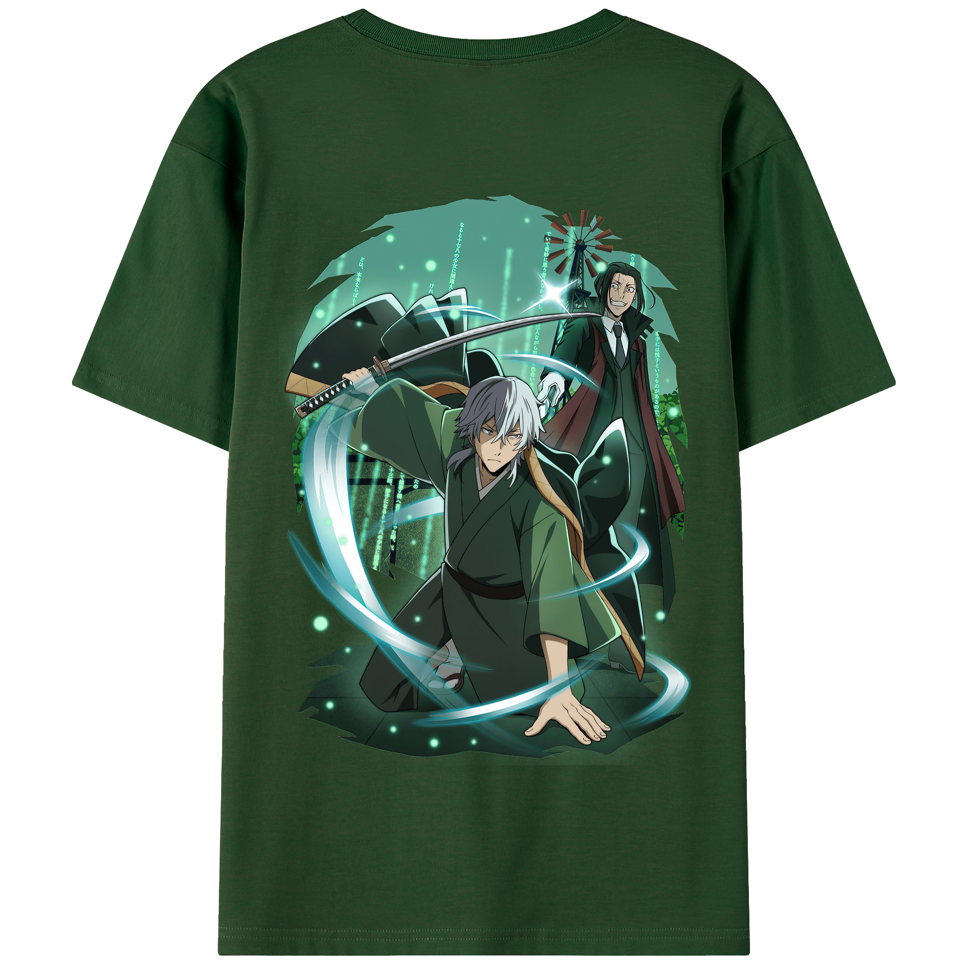 （画像用） 文豪ストレイドッグス Bungo Stray Dogs 綿100％半袖Tシャツ（背面プリント）
